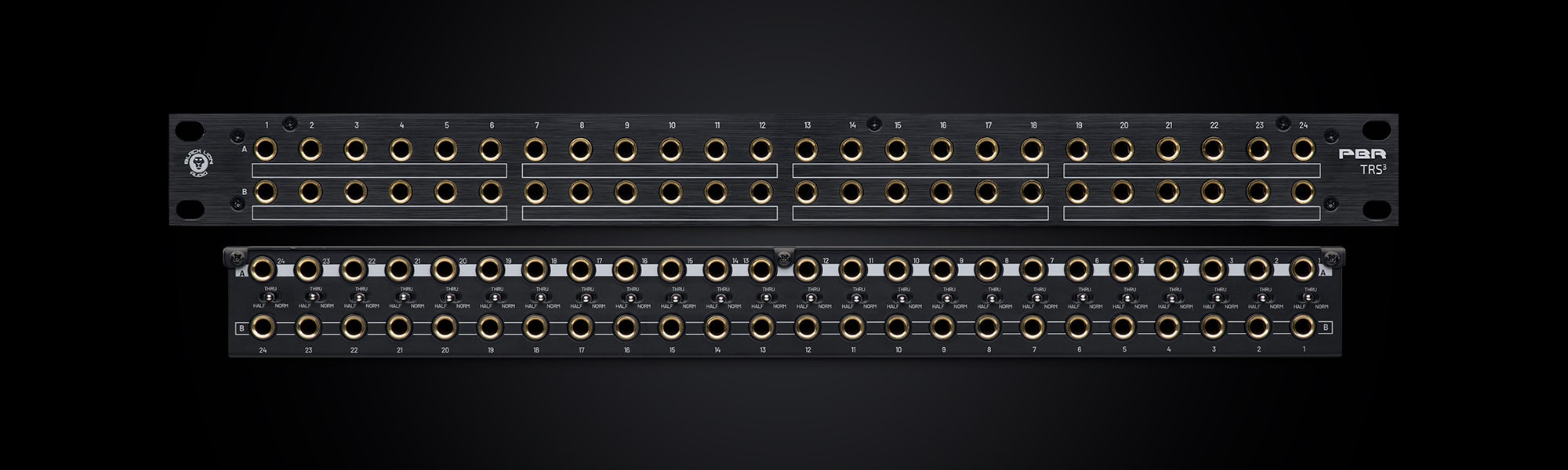 Black Lion Audio TRS3 Patchbay mit 3 schaltbaren Modi.