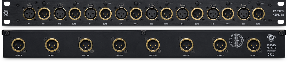 Geräteansicht PBR XSPLIT8 Vorder- und Rückseite