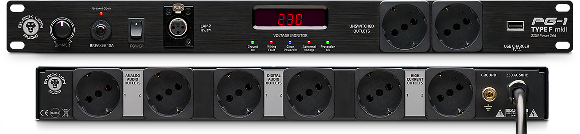 Geräteansicht PG-1 Type F MKII Vorder- und Rückseite