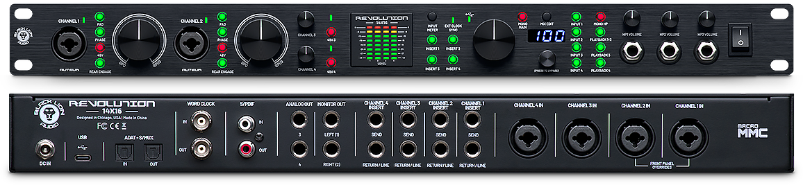 Geräteansicht Revolution 14x16 Vorder- und Rückseite